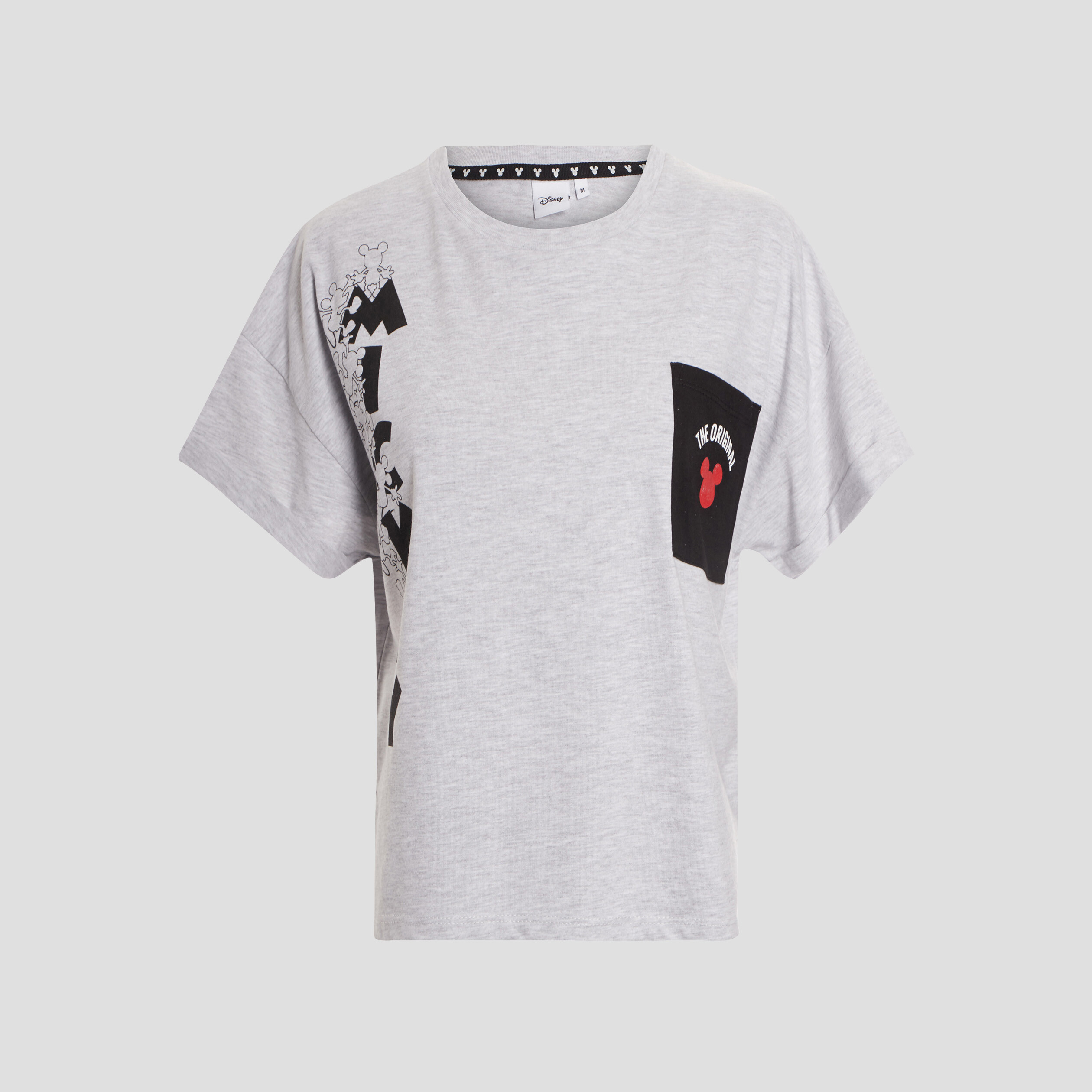 T-shirt manches courtes Mickey gris femme | La Halle