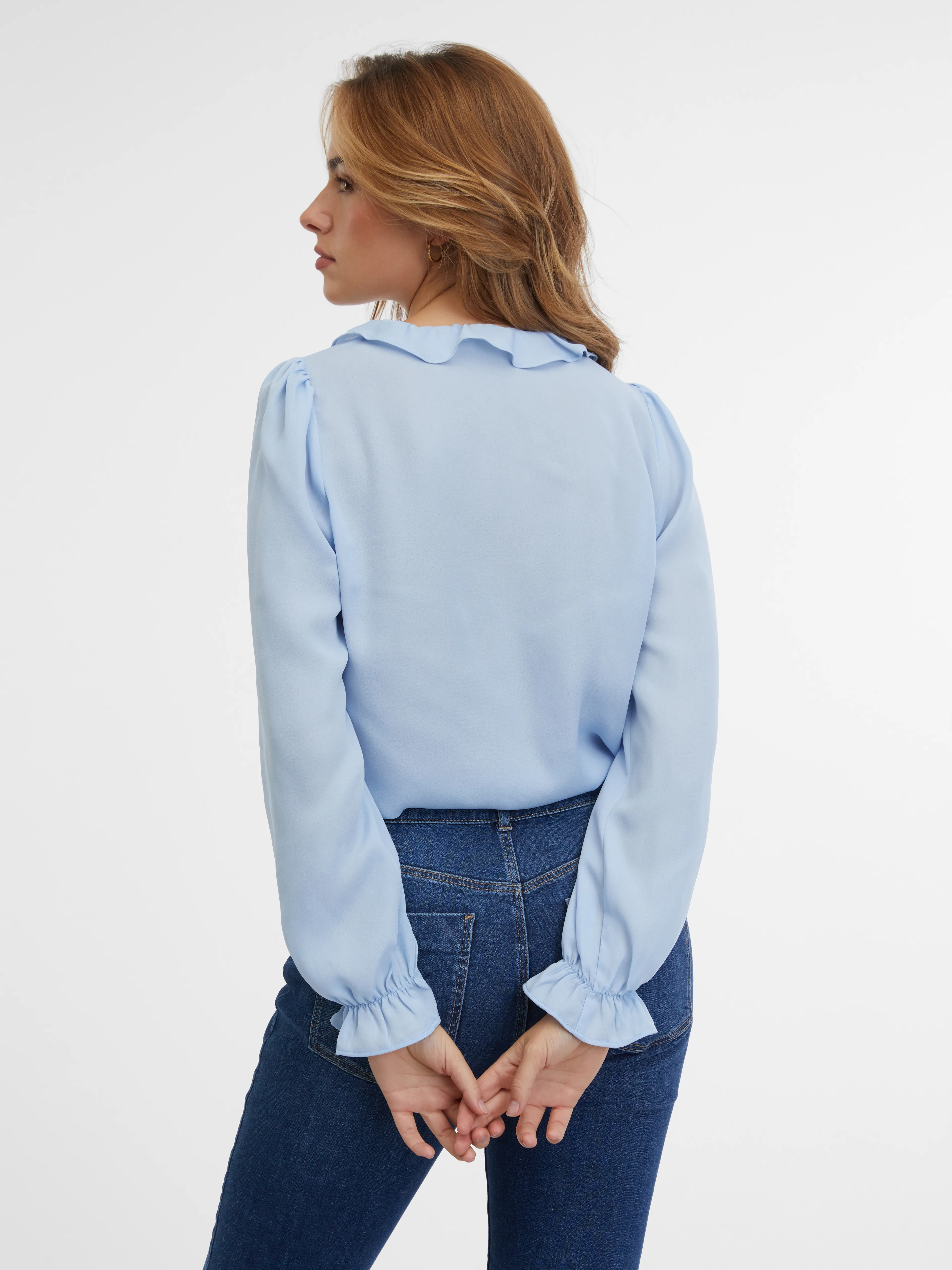 Hellblaue Bluse ORSAY
