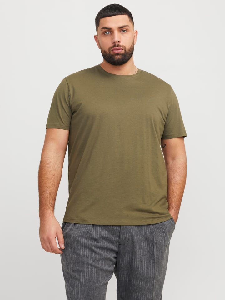JACK & JONES PLUS T-shirt in Olive Night günstig kaufen