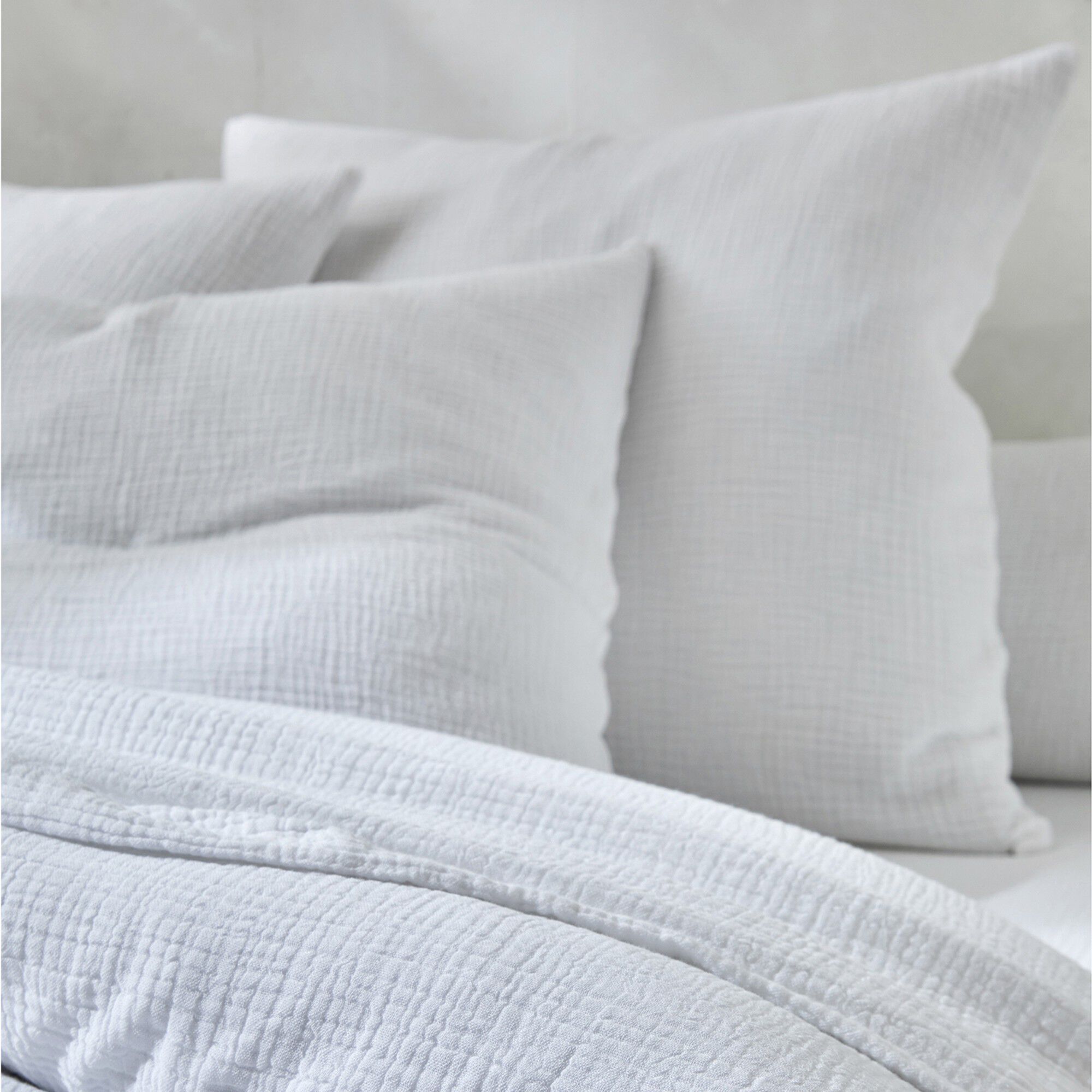 Linge de lit uni en triple gaze de coton