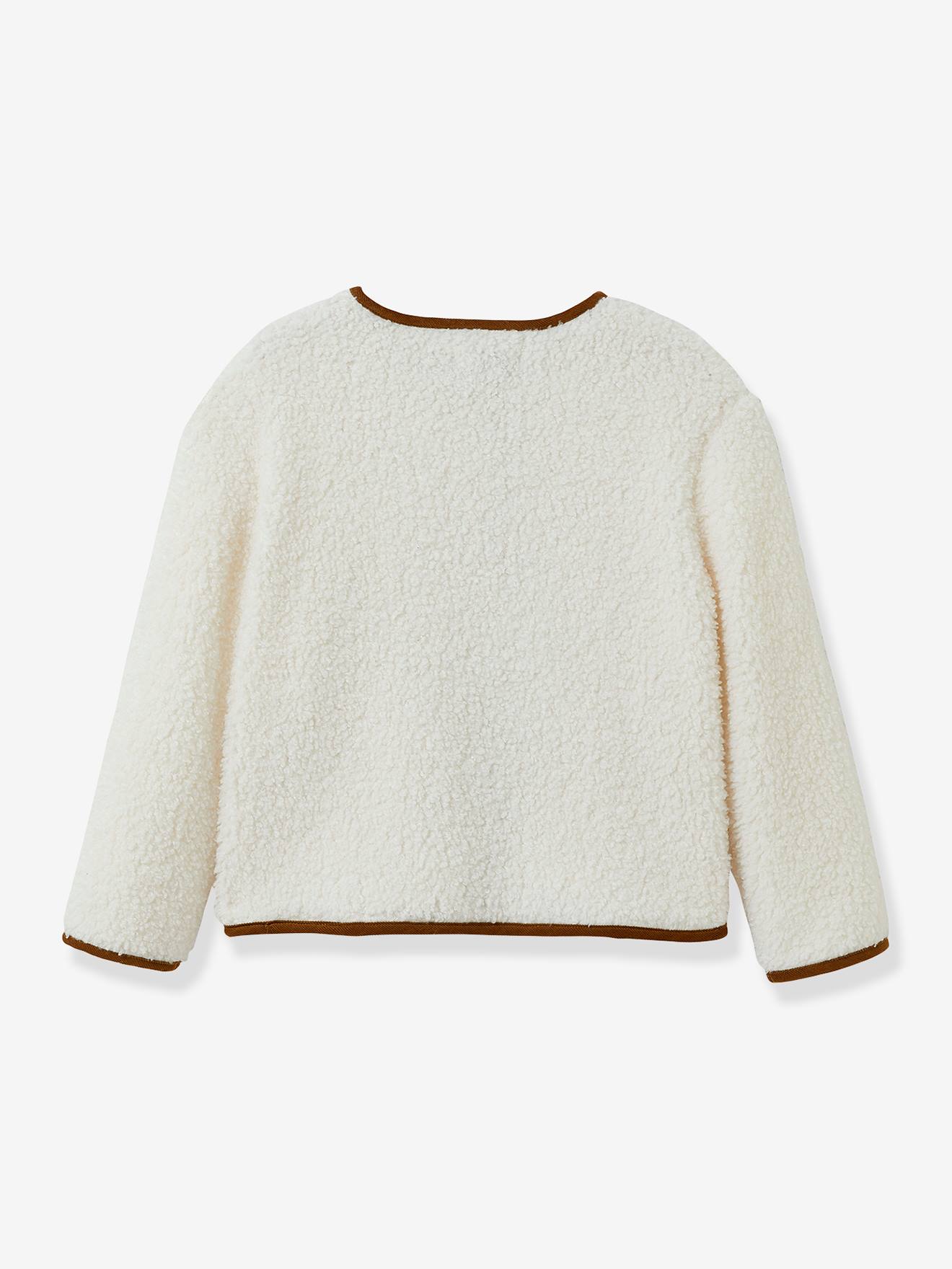 Veste fille en sherpa CYRILLUS écru