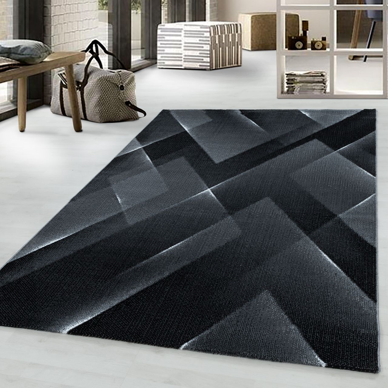 Ayyildiz Teppich, COSTA 3522, BLACK, 160 x 230 cm