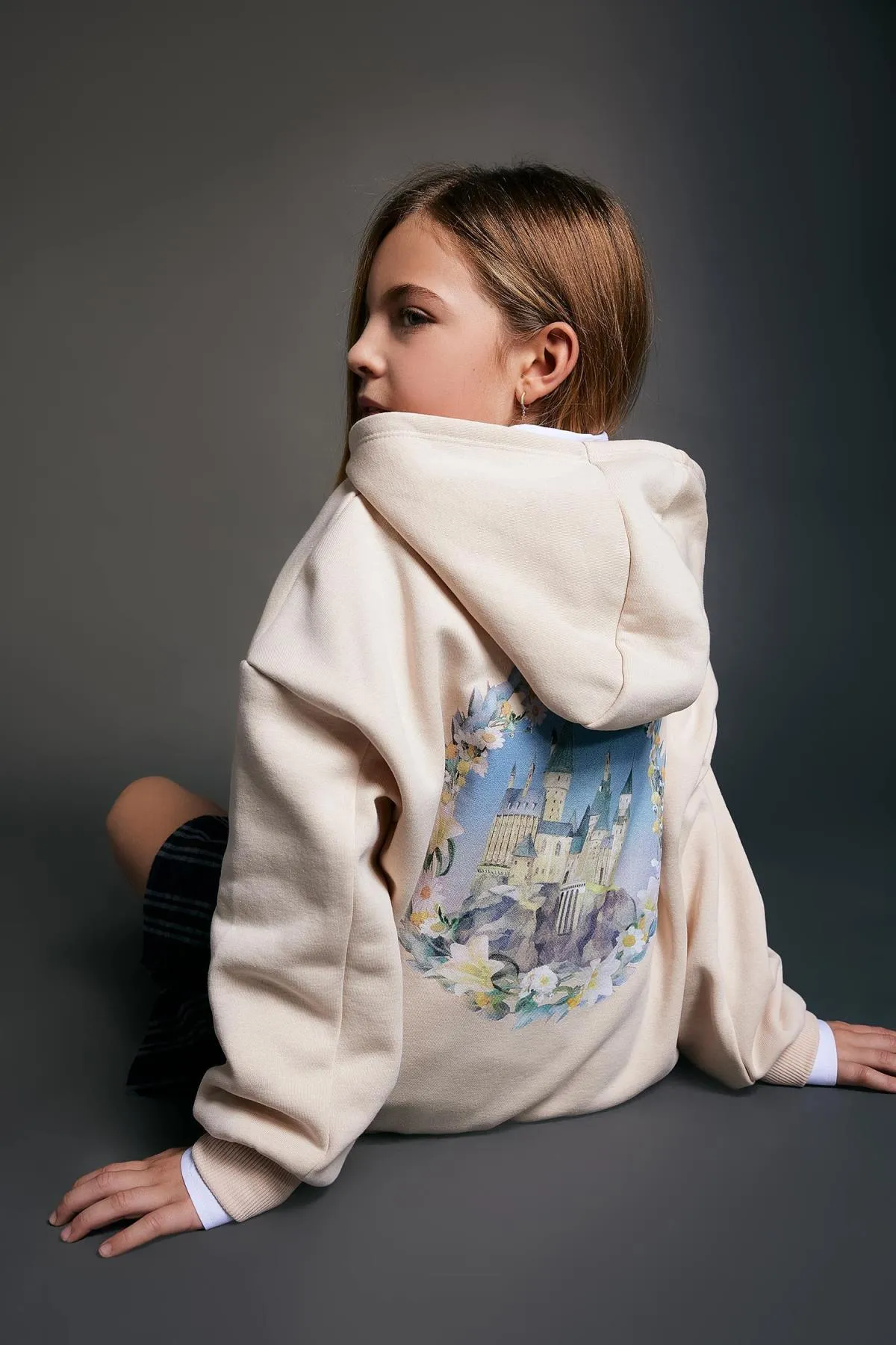 DeFacto  Mädchen Harry Potter Oversized Kapuzenpullover mit weichem Fell und dicker Kapuze B0422a823wn