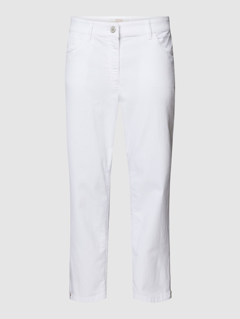 Straight Fit Jeans im 5-Pocket-Design Modell 'CORA' in weiß