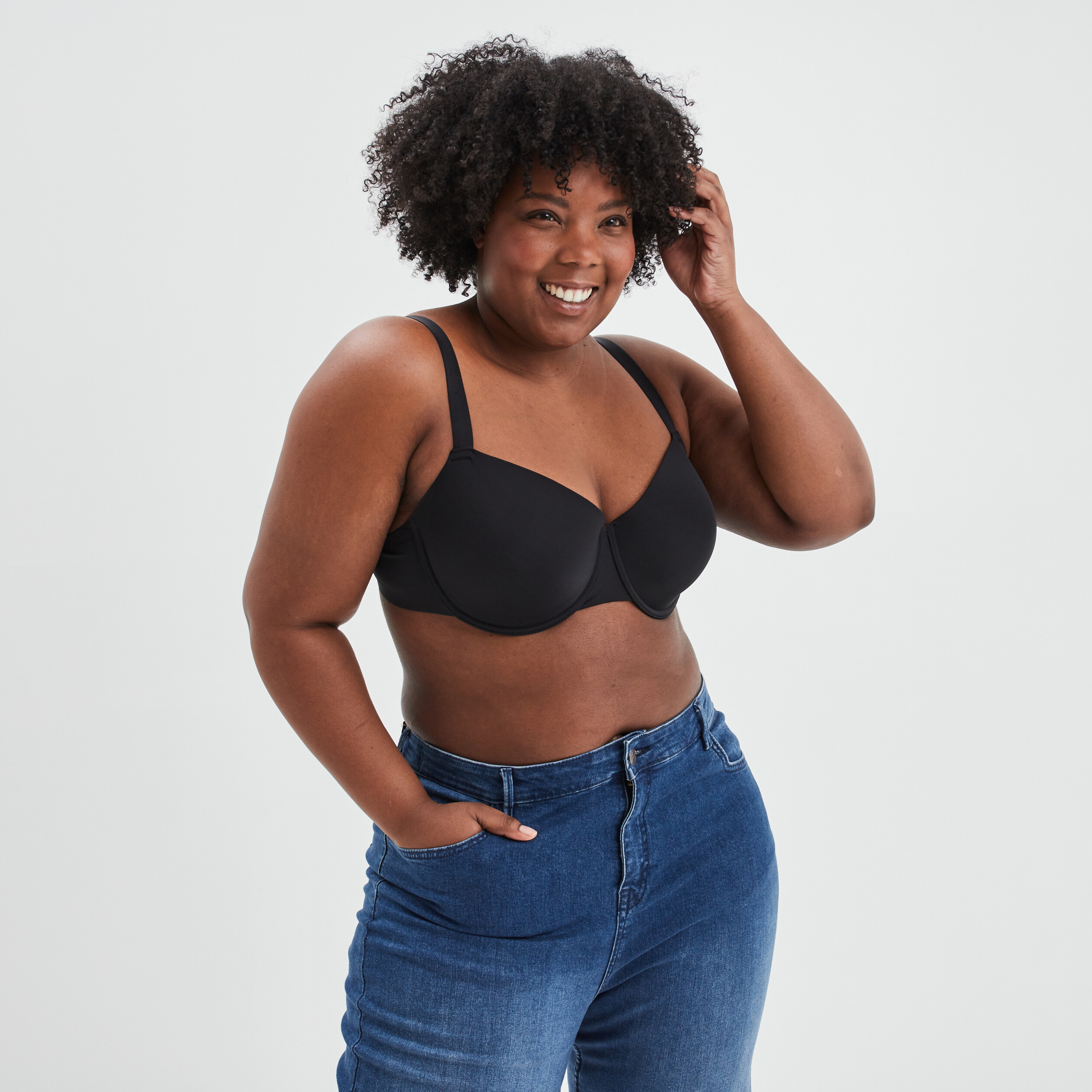 Soutien-gorge corbeille noir femme grande taille | La Halle