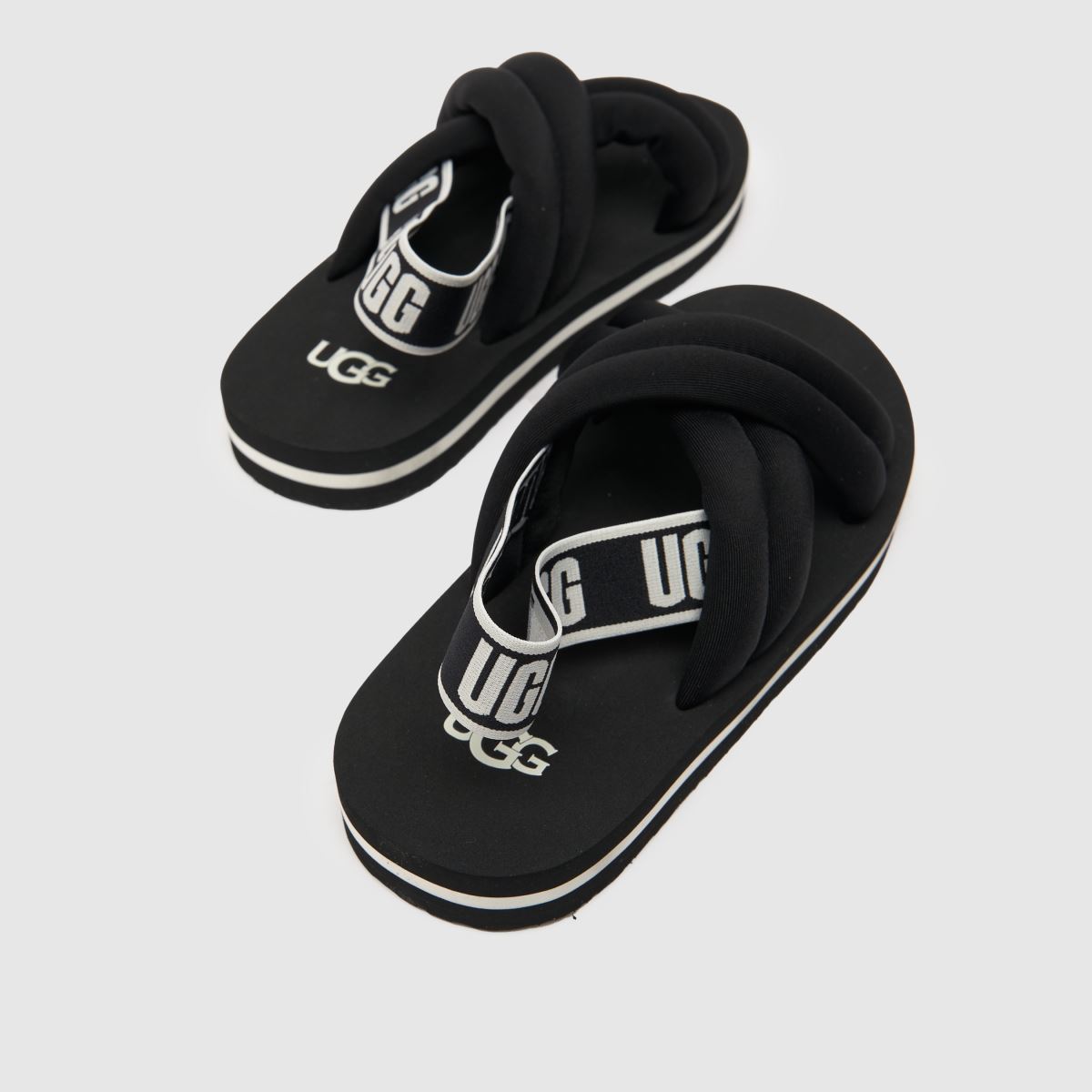 UGG fekete-fehér everlee junior szandál
