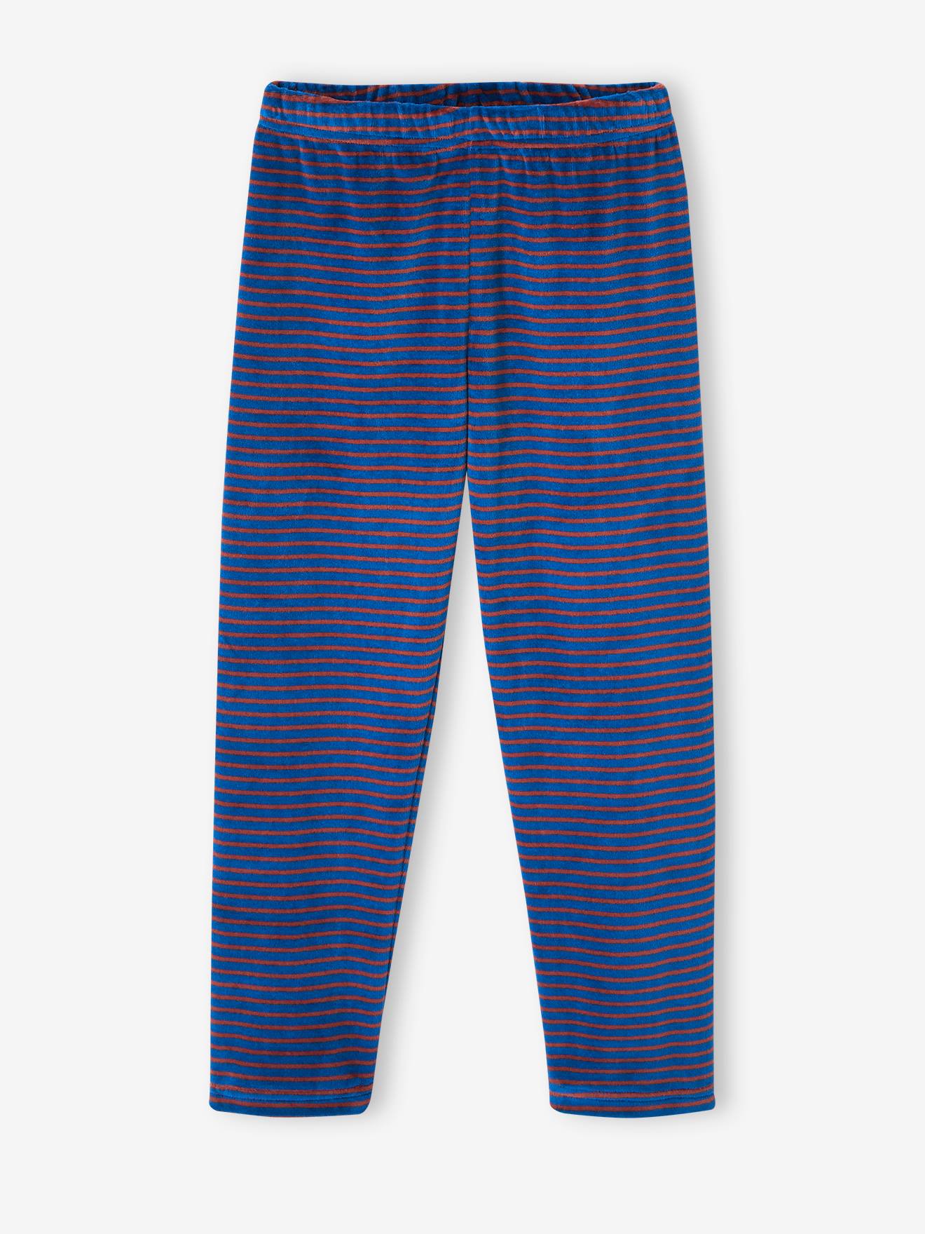 Lot de 2 pyjamas baleines en velours garçon bleu roi