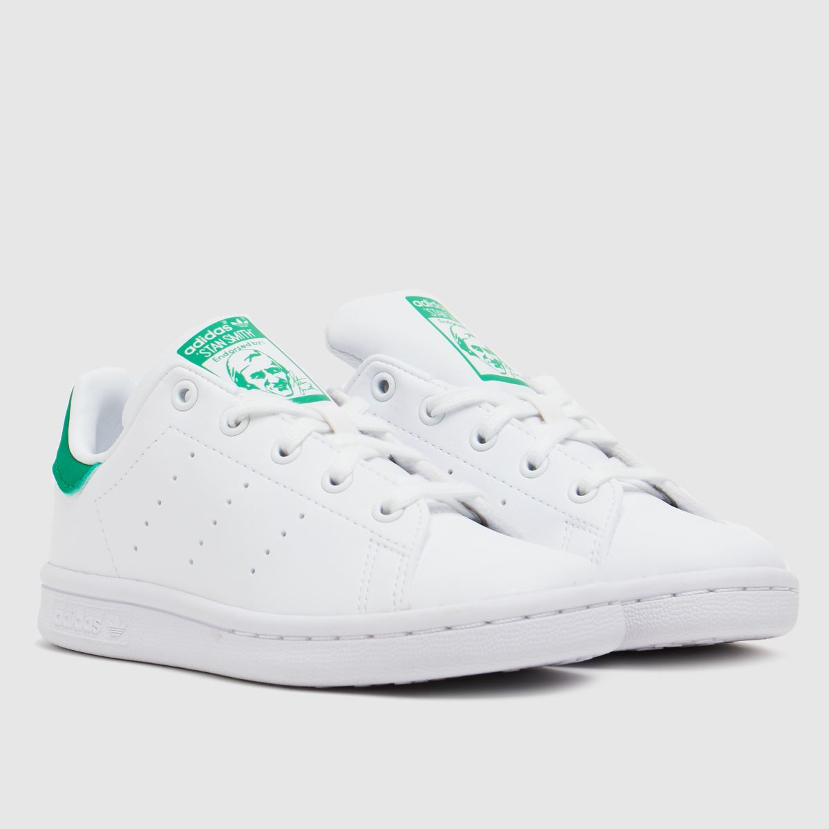 adidas vita och gröna Stan Smith Junior-tränare