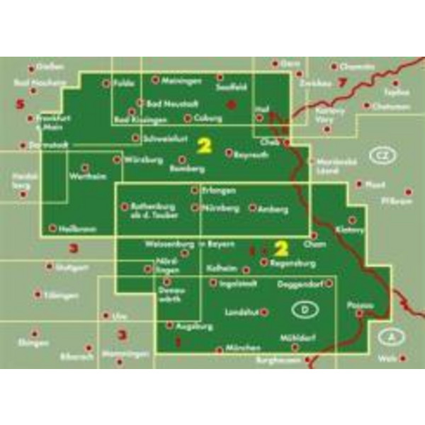 Bayern Nord - 1 : 200 000 - Wanderkarte
