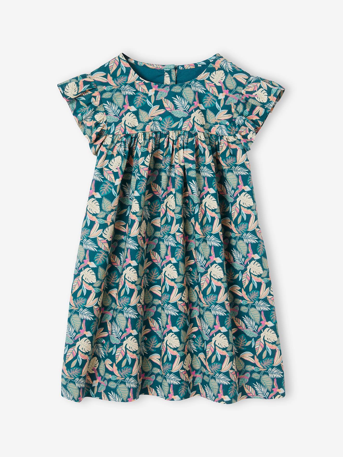 Vertbaudet Kurzärmeliges Mädchen Sommerkleid - hellrosa