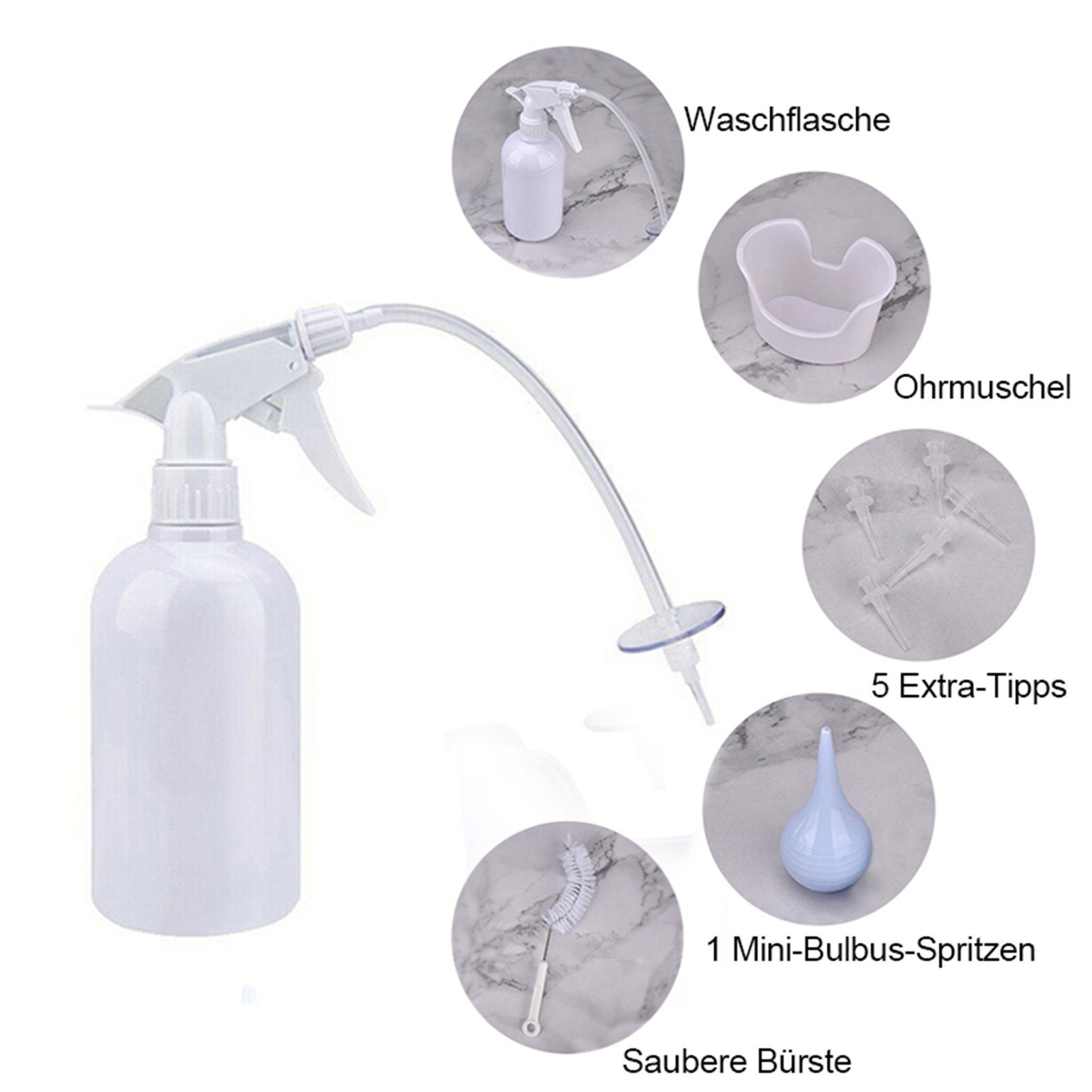TWSOUL Ohrenreiniger Safe Ear Washer, Ohrenschmalz-Entfernungsset, Menge der koordinierten Elemente, Hausgebrauch Erwachsene Kinder Baby Ohrreiniger