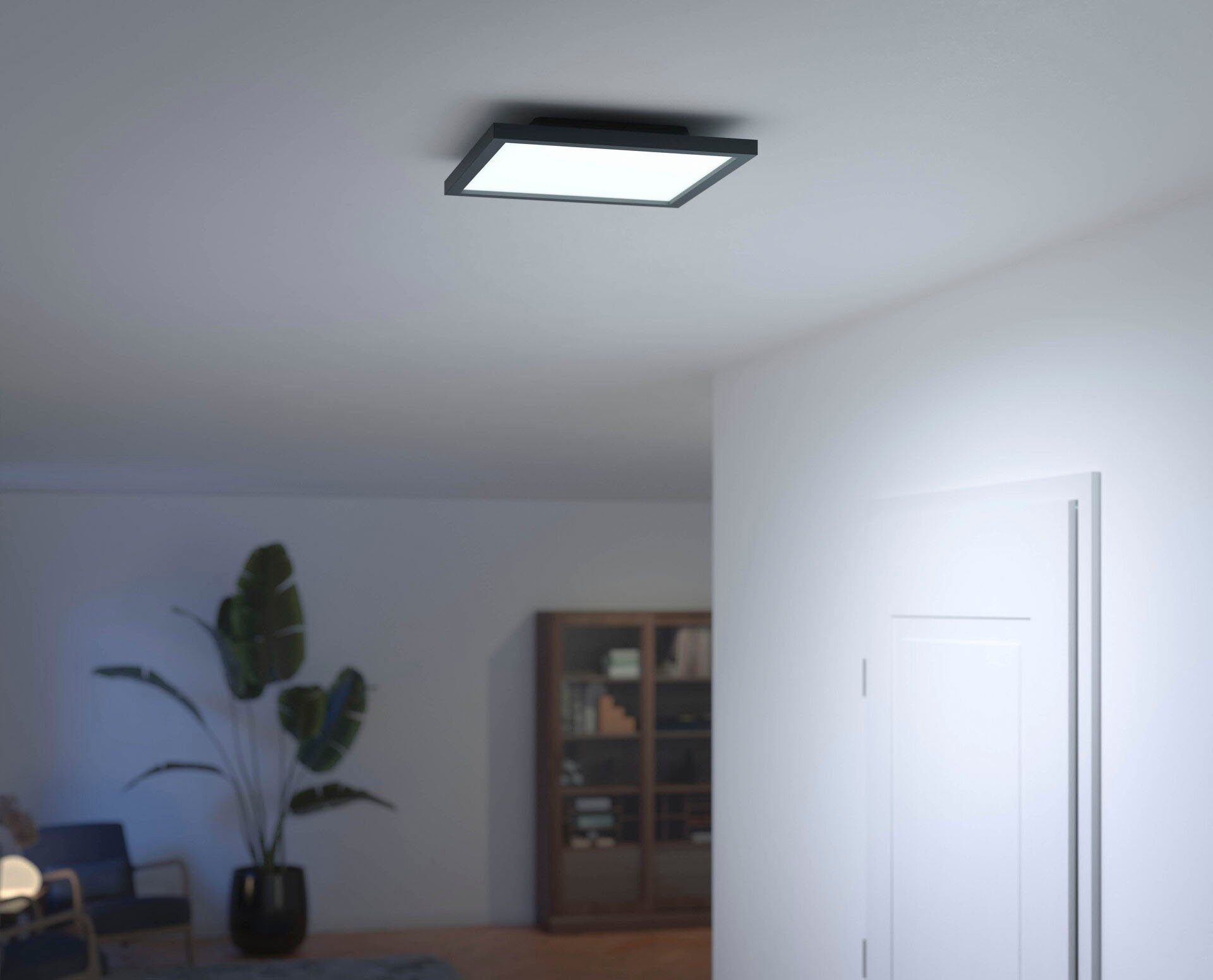 Philips Hue LED Deckenleuchte Aurelle, Bluetooth, Dimmfunktion, LED fest integriert, warmweiß - kaltweiß, mit Dimmschalter