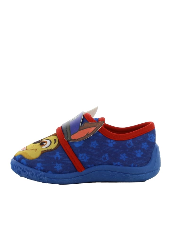Paw Patrol Hausschuhe mit Paw Patrol Chase Motiv, in Blau, Klettverschluss günstig kaufen