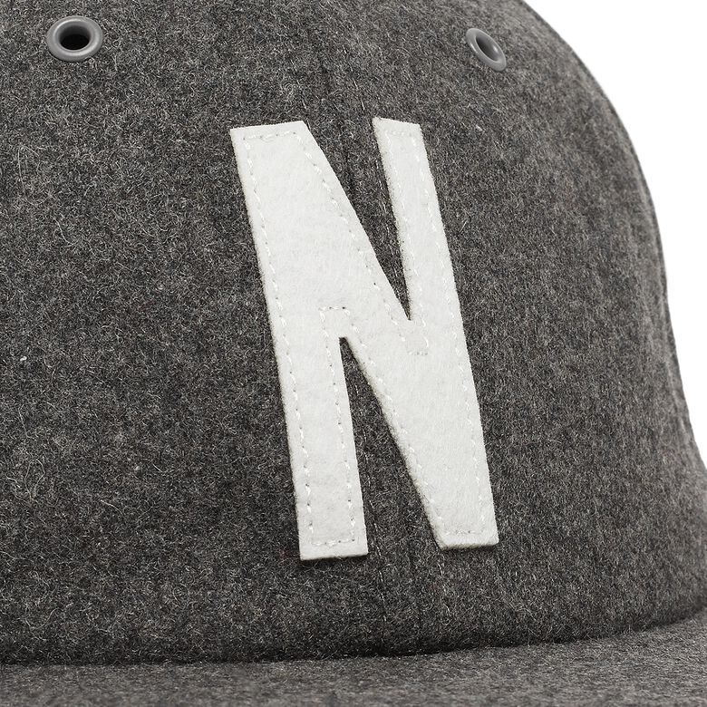 Norse Projects Wool Sports Cap charcoal melange