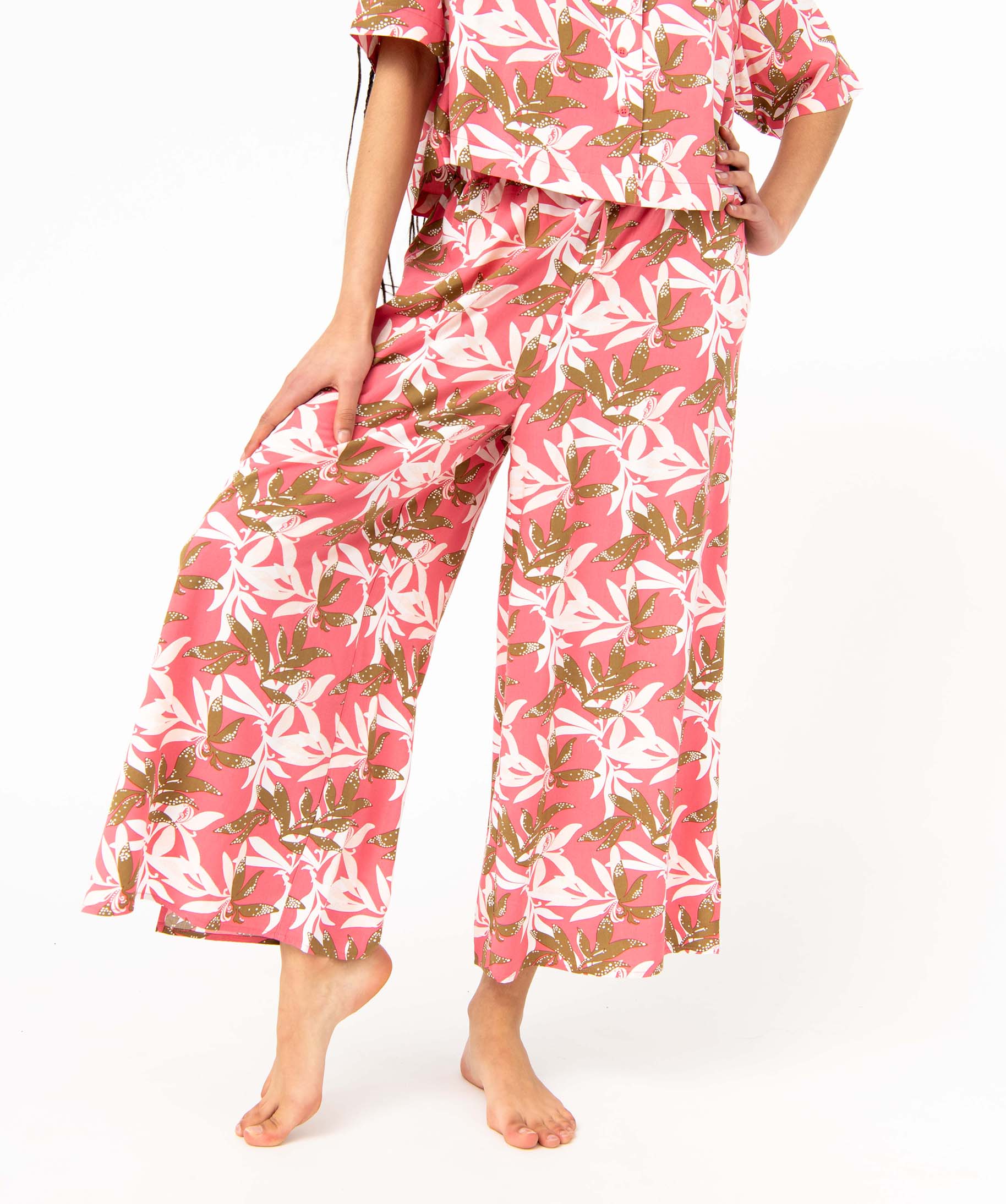 Pantalon de pyjama fluide imprimé femme imprime | GEMO