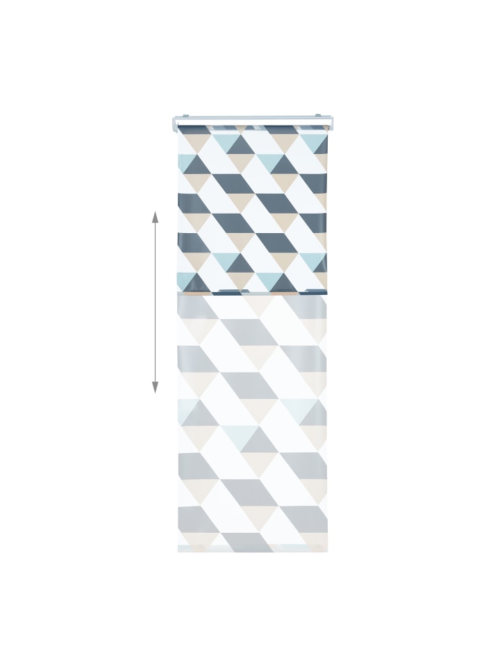 relaxdays Duschrollo Triangle in Bunt - (B)80 x (H)240 cm günstig kaufen onesize