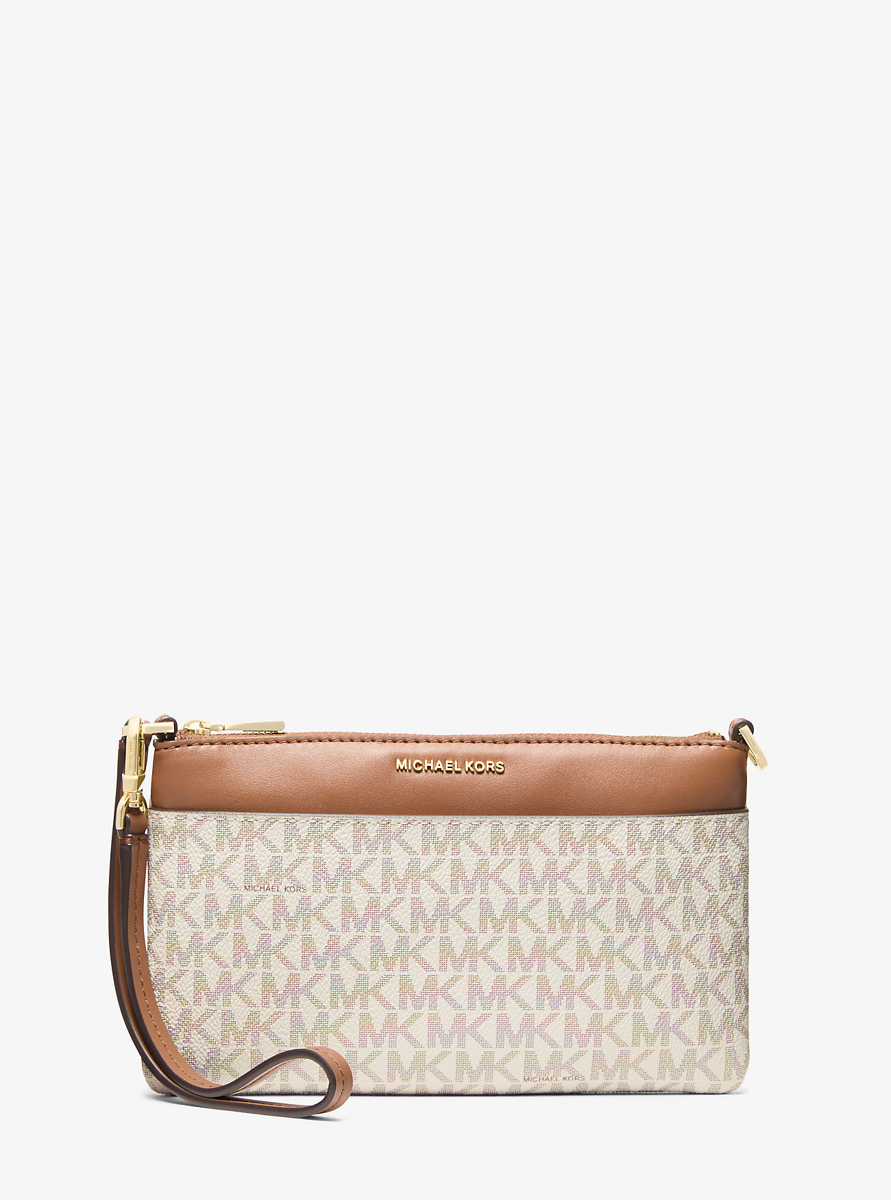 Portafoglio da polso Jet Set Medium con logo distintivo - VANIGLIA/CORNA