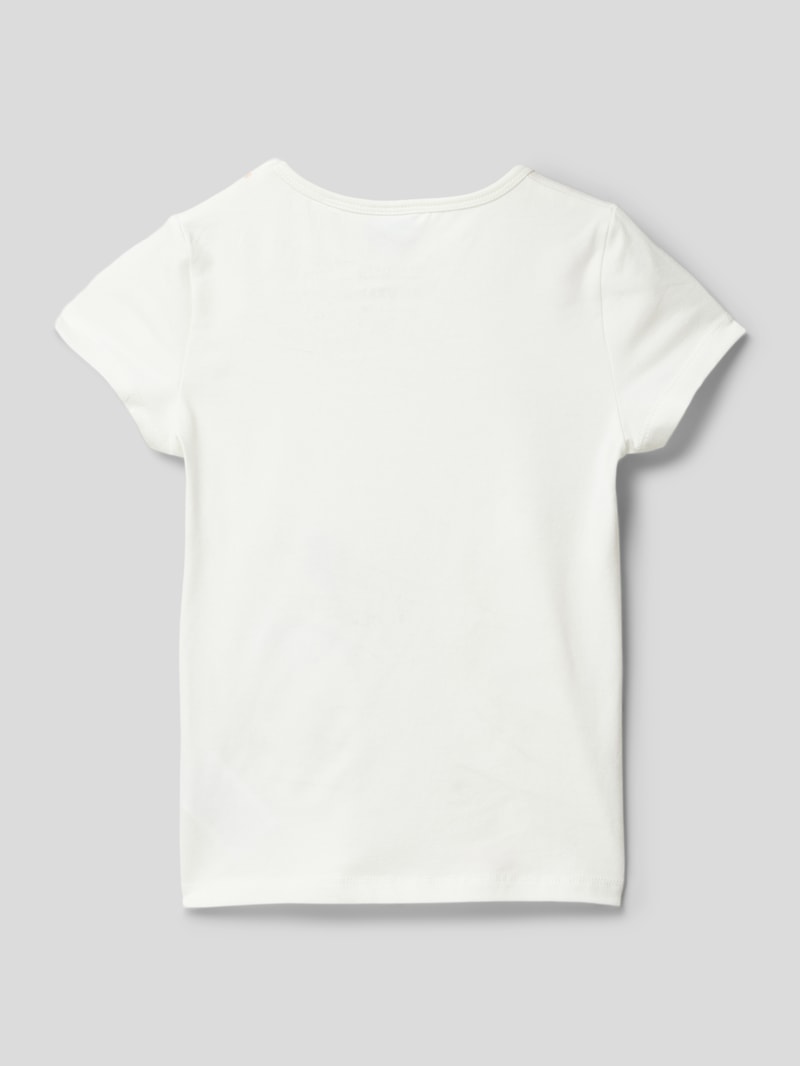 T-Shirt mit Motiv-Print in weiß