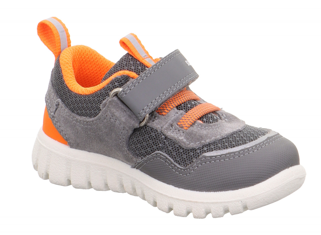 SPORT7 MINI - Hellgrau/OrangeSneaker low mit Klettverschluss