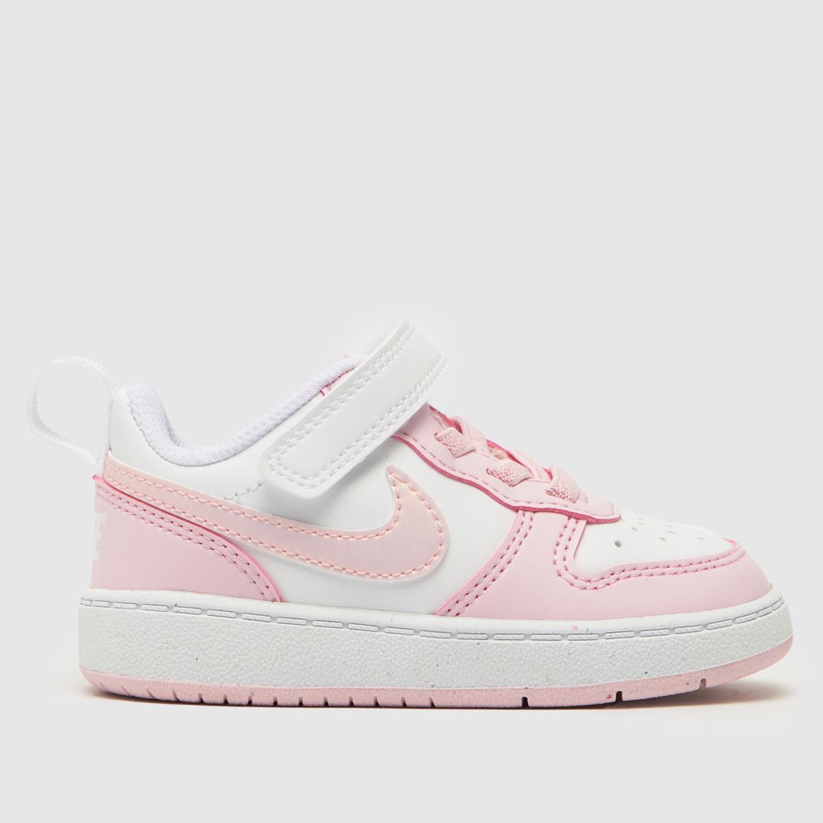 Nike vita & rosa Court Borough Low Recraft flickor småbarnsskor
