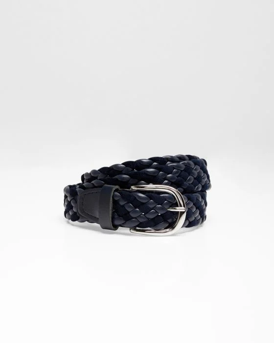 Ceinture tressée bicolore