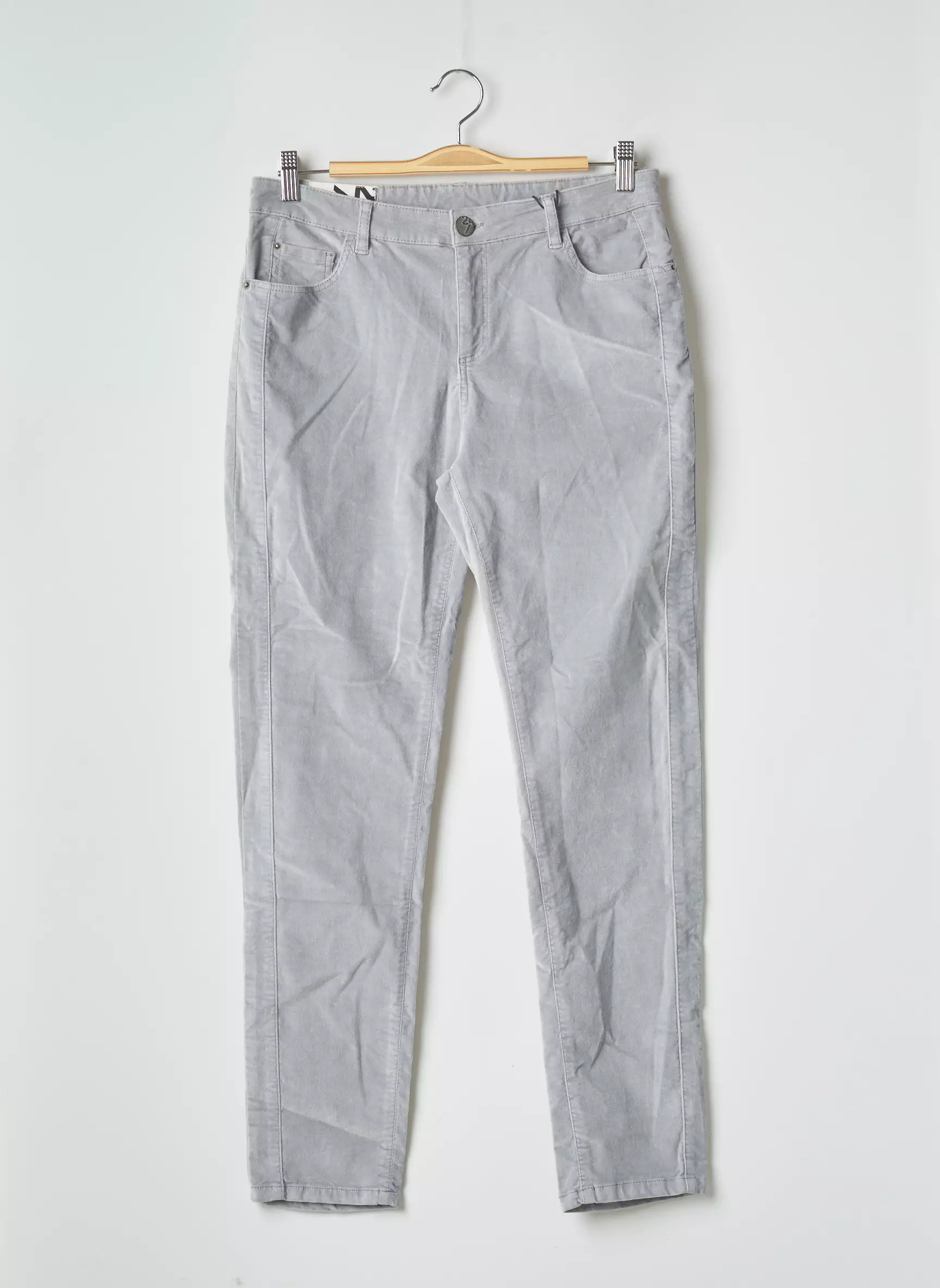Opus Pantalons Slim Femme couleur gris