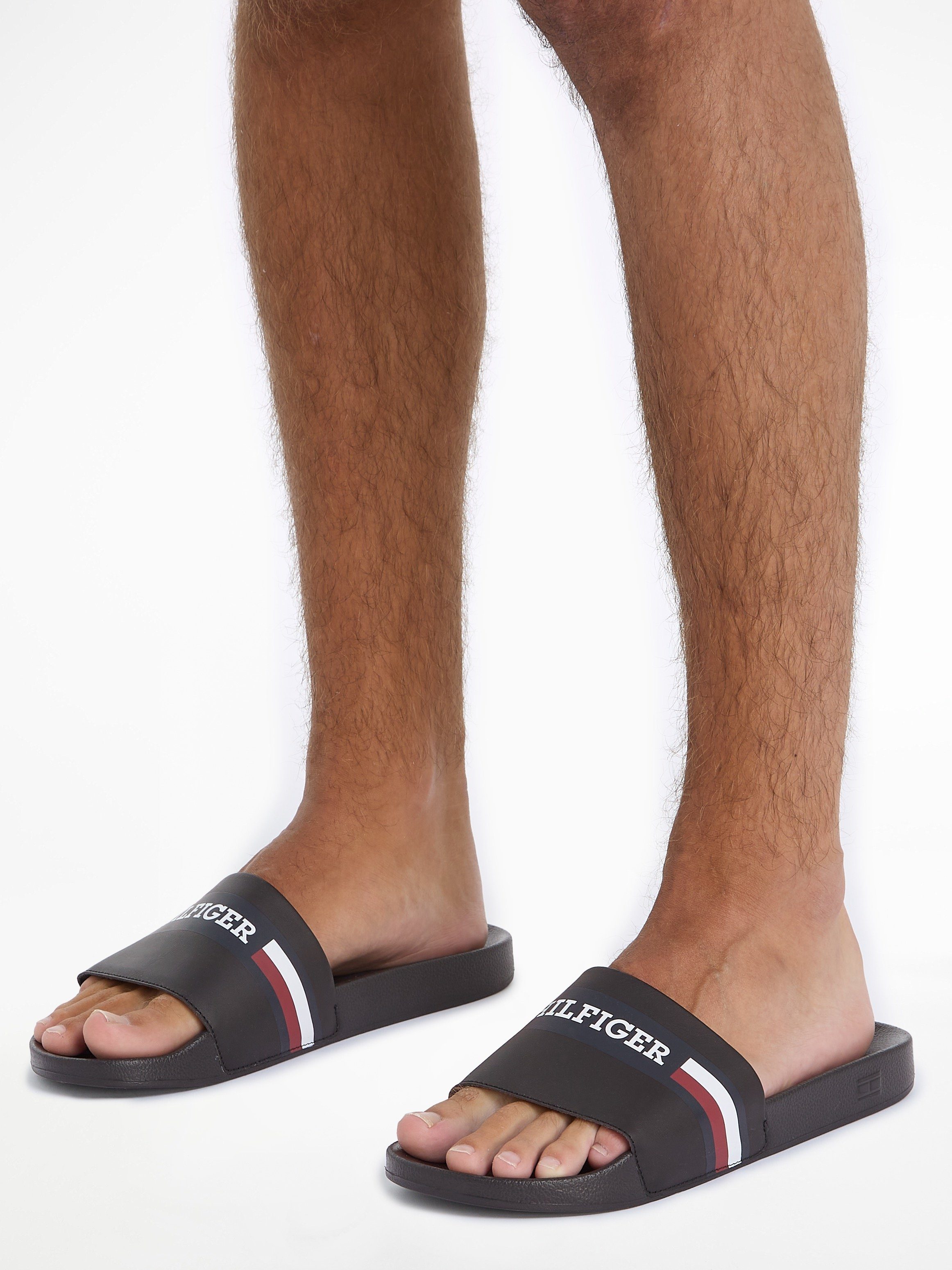 Tommy Hilfiger CORPORATE HILFIGER POOL SLIDE Pantolette mit breiter Bandage