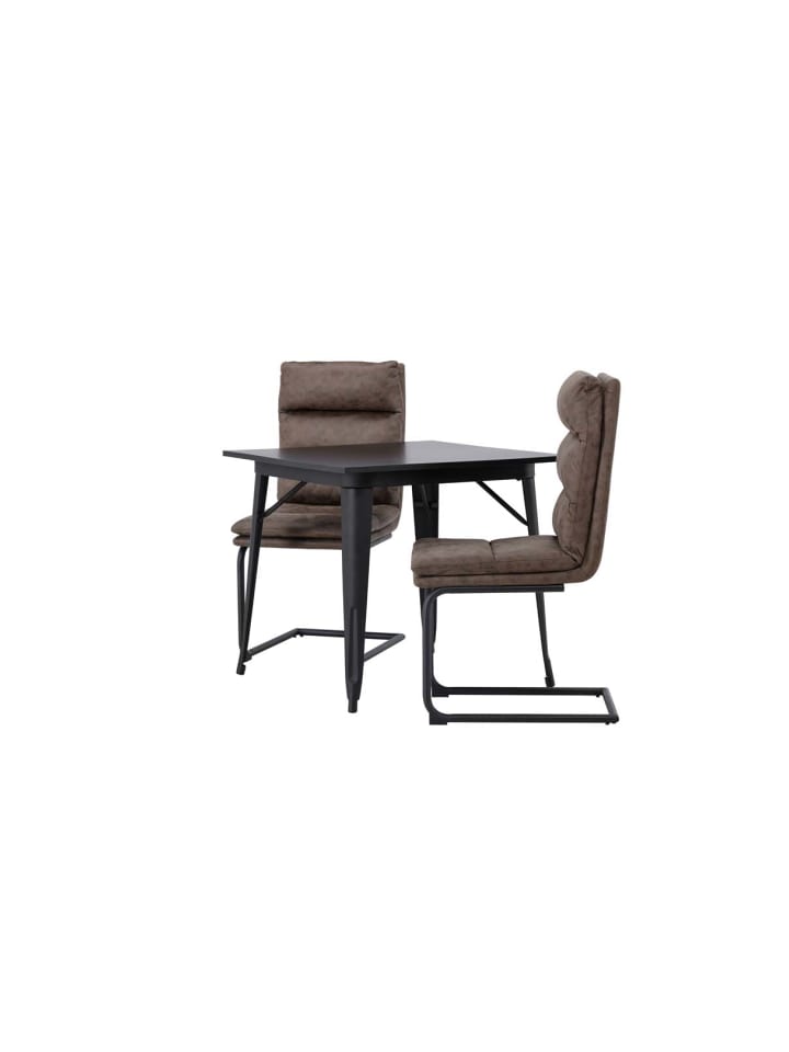 ebuy24 Essgruppe Tempe 45 (3-teilig) Schwarz 80 x 80 cm günstig kaufen onesize