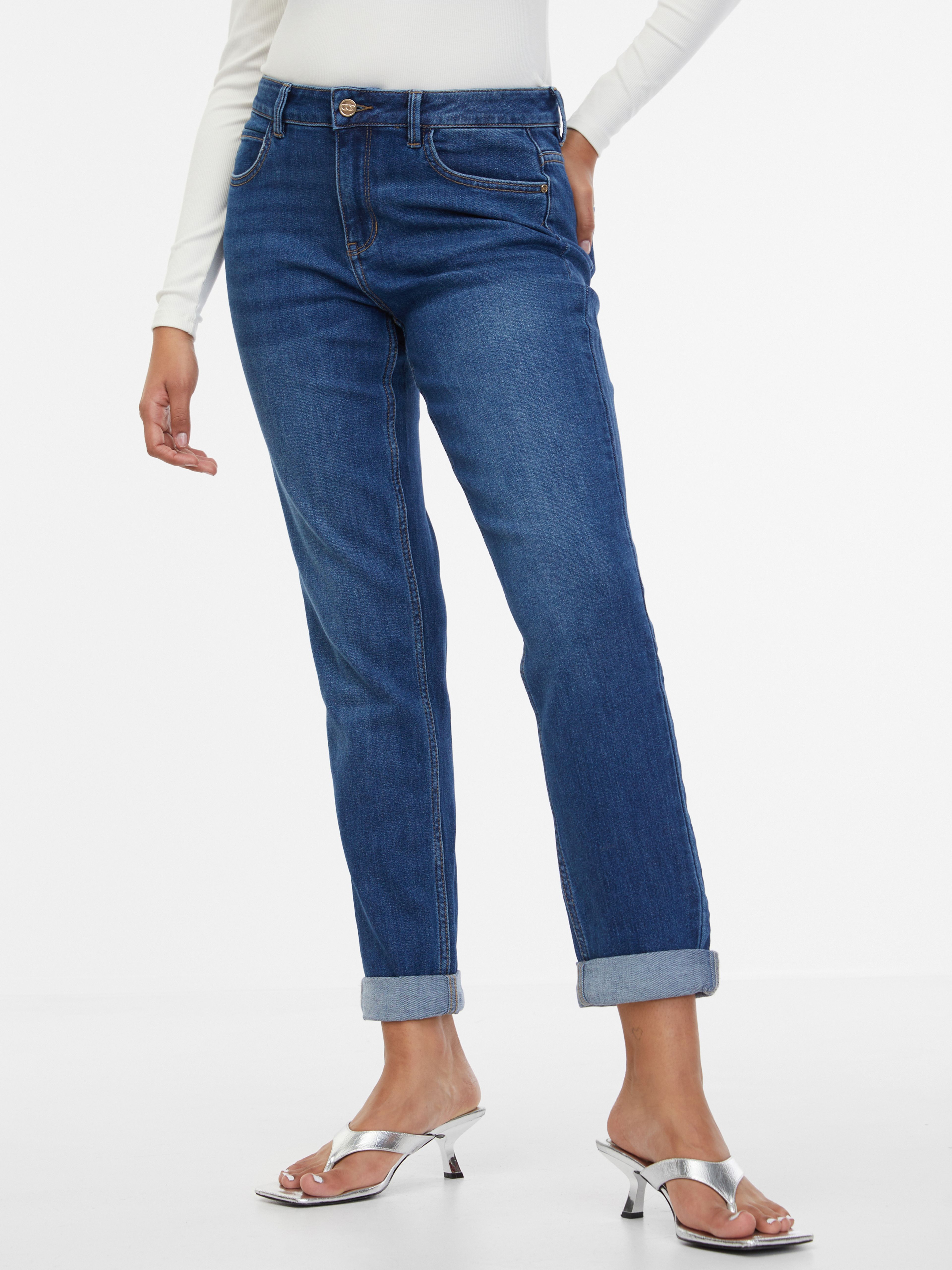 Dunkelblaue Damen-Boyfriend-Jeans ORSAY