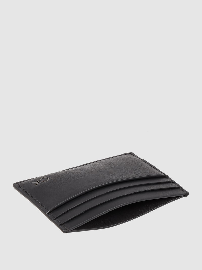 Kartenetui aus Leder in schwarz