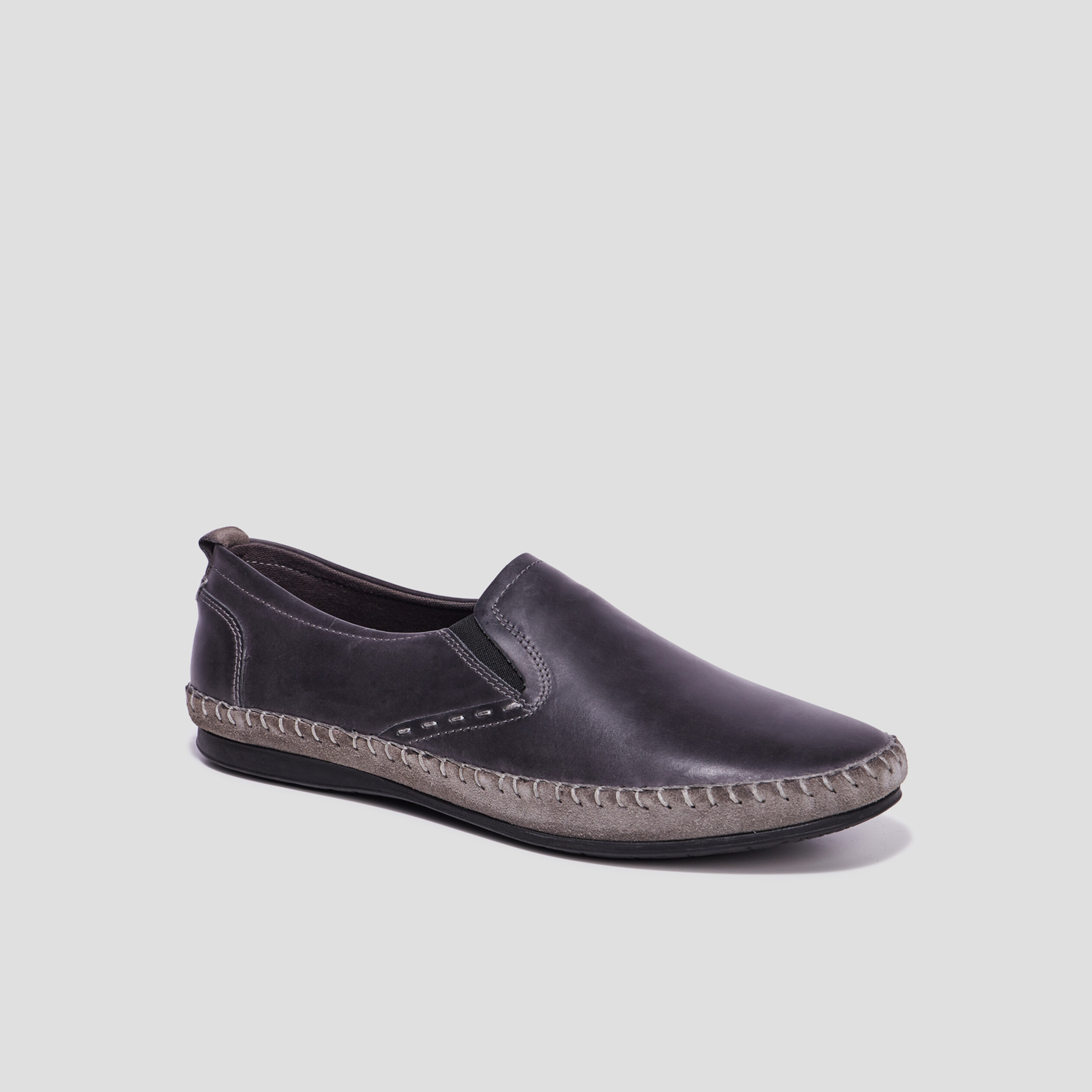Loafers en cuir Walking gris homme | La Halle