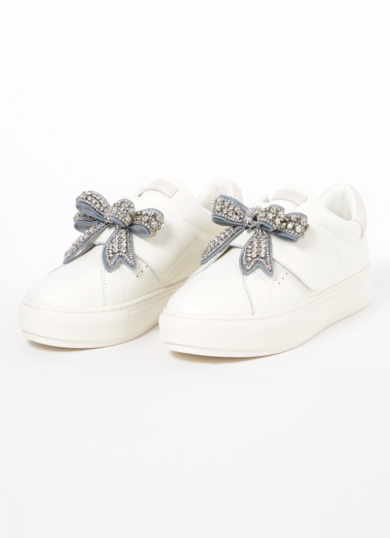 Kurt Geiger Laney Bow -nahkaiset tennarit strassikivillä