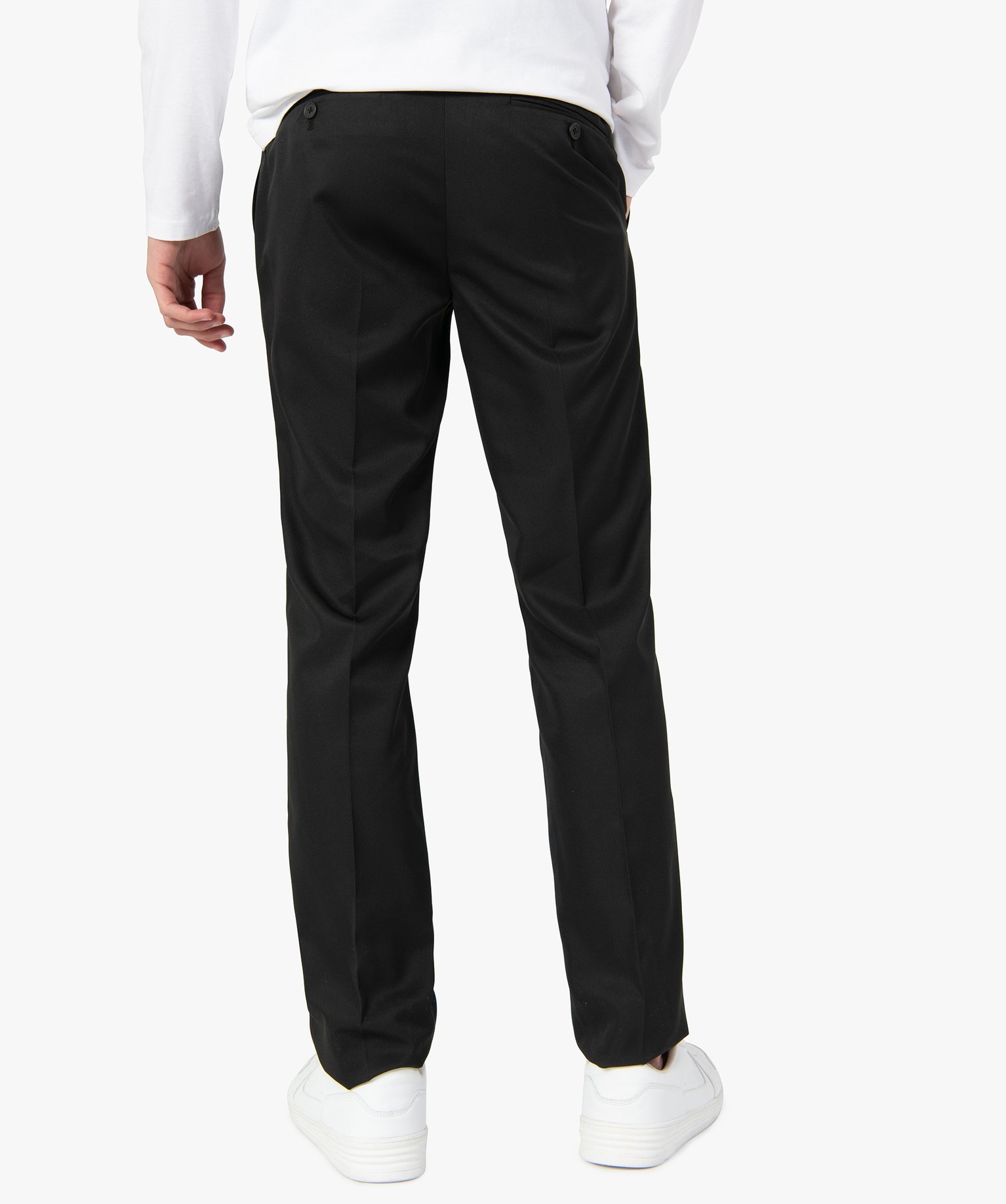 Pantalon de costume homme aux reflets satinés gris fonce | GEMO