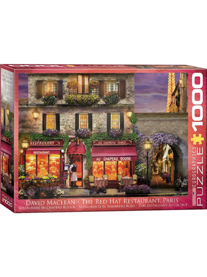 HUCH! Puzzle The Red Hat Restaurant Paris in Bunt günstig kaufen onesize