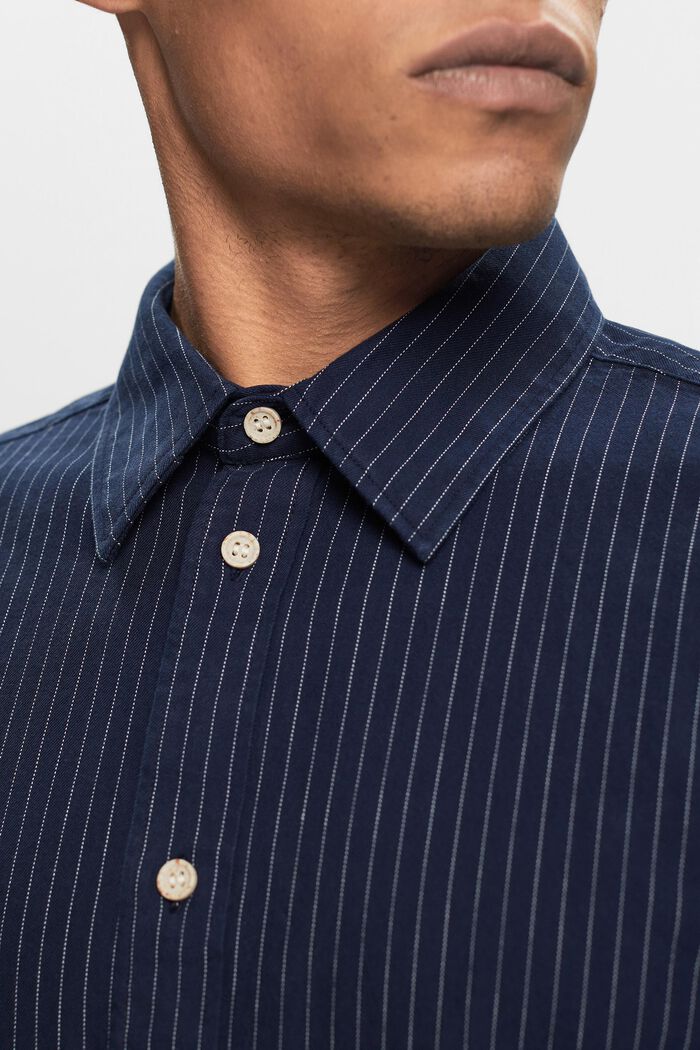 Twill-Hemd mit Nadelstreifen, 100 % Baumwolle