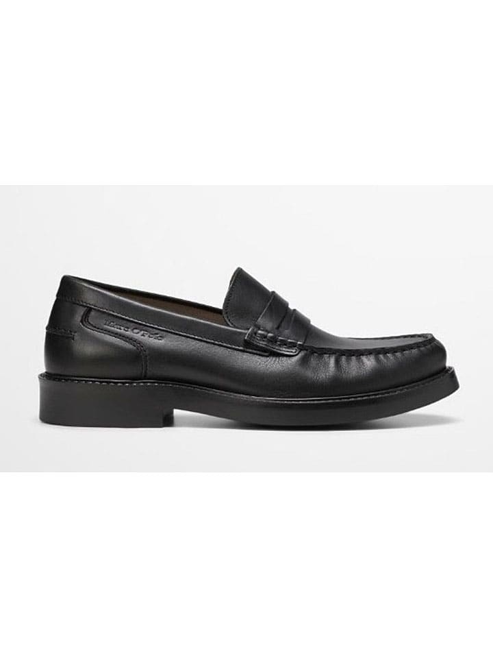 Marc O'Polo Shoes Leder-Mokassins in Schwarz günstig kaufen