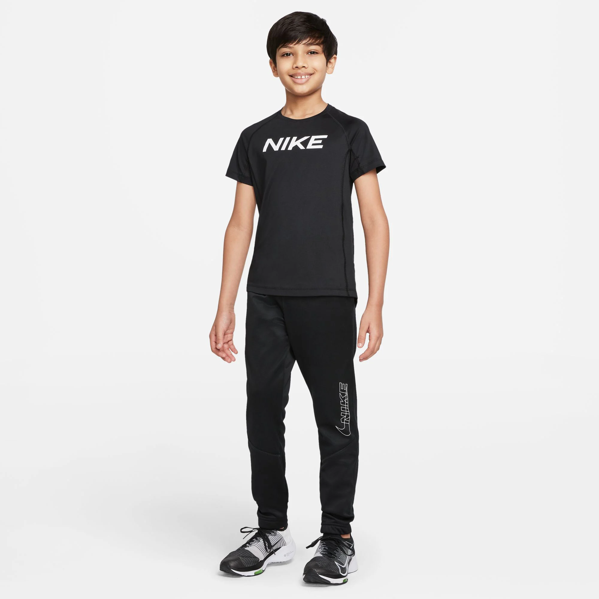 Dri-Fit Pro T-Shirt Jungen - Schwarz, Weiß