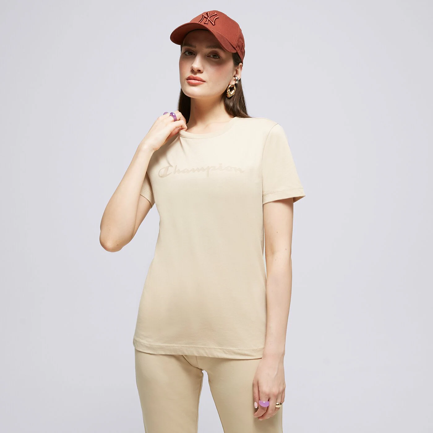 CHAMPION T-SHIRT CREWNECK T-SHIRT Beige
