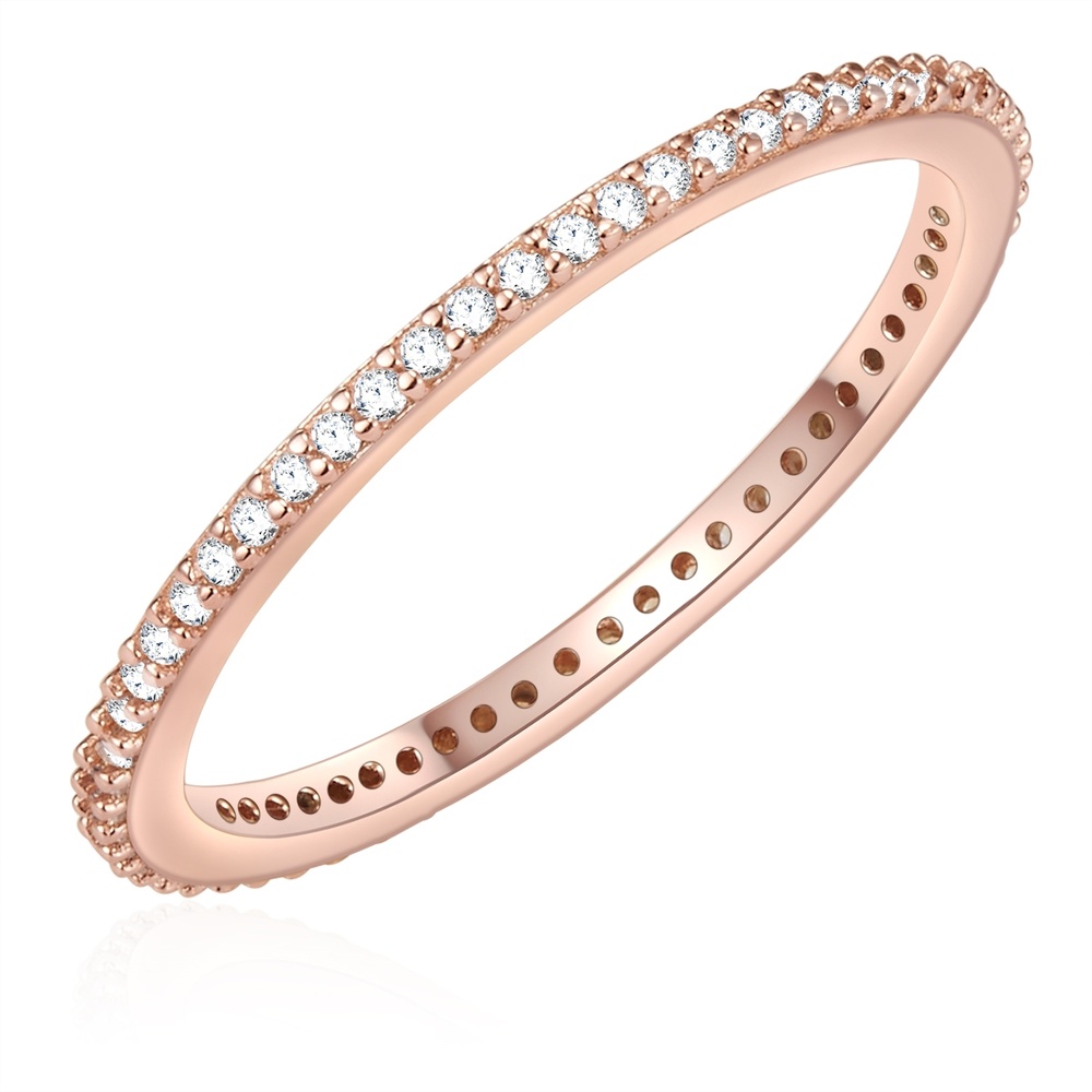 Glanzstücke München Bague en argent Argent sterling Oxyde de zirconium (CZ) en Or rose Bague