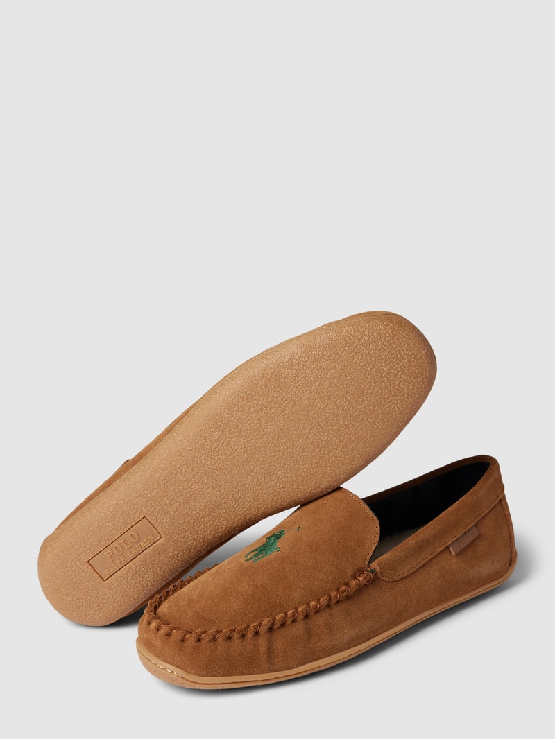 Mokassins aus Leder Modell 'BRENAN' in cognac