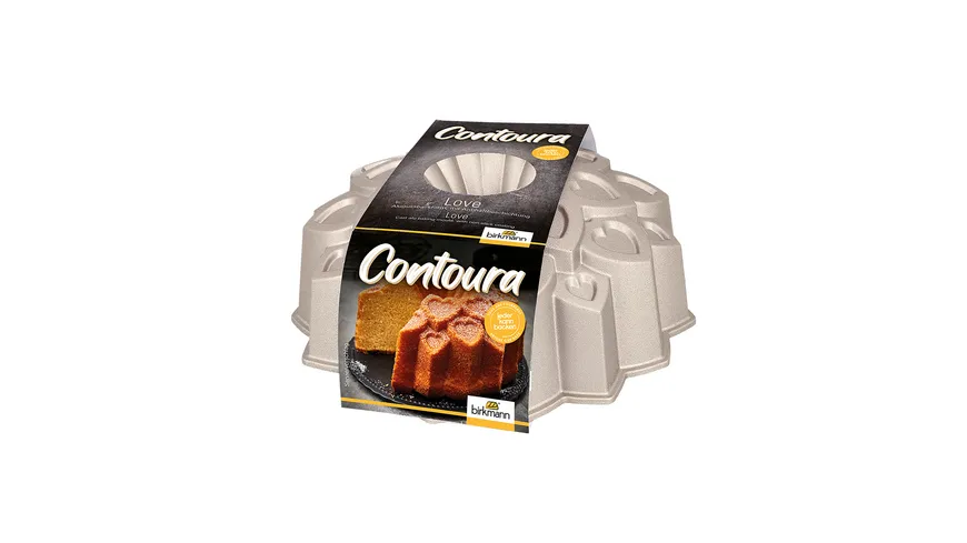 RBV BIRKMANN Gugelhupfform Contoura Love Ø25cm grau