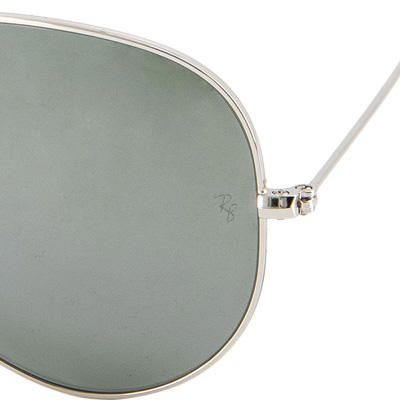 Ray Ban, Sonnenbrille, Aviator, Metall, silber