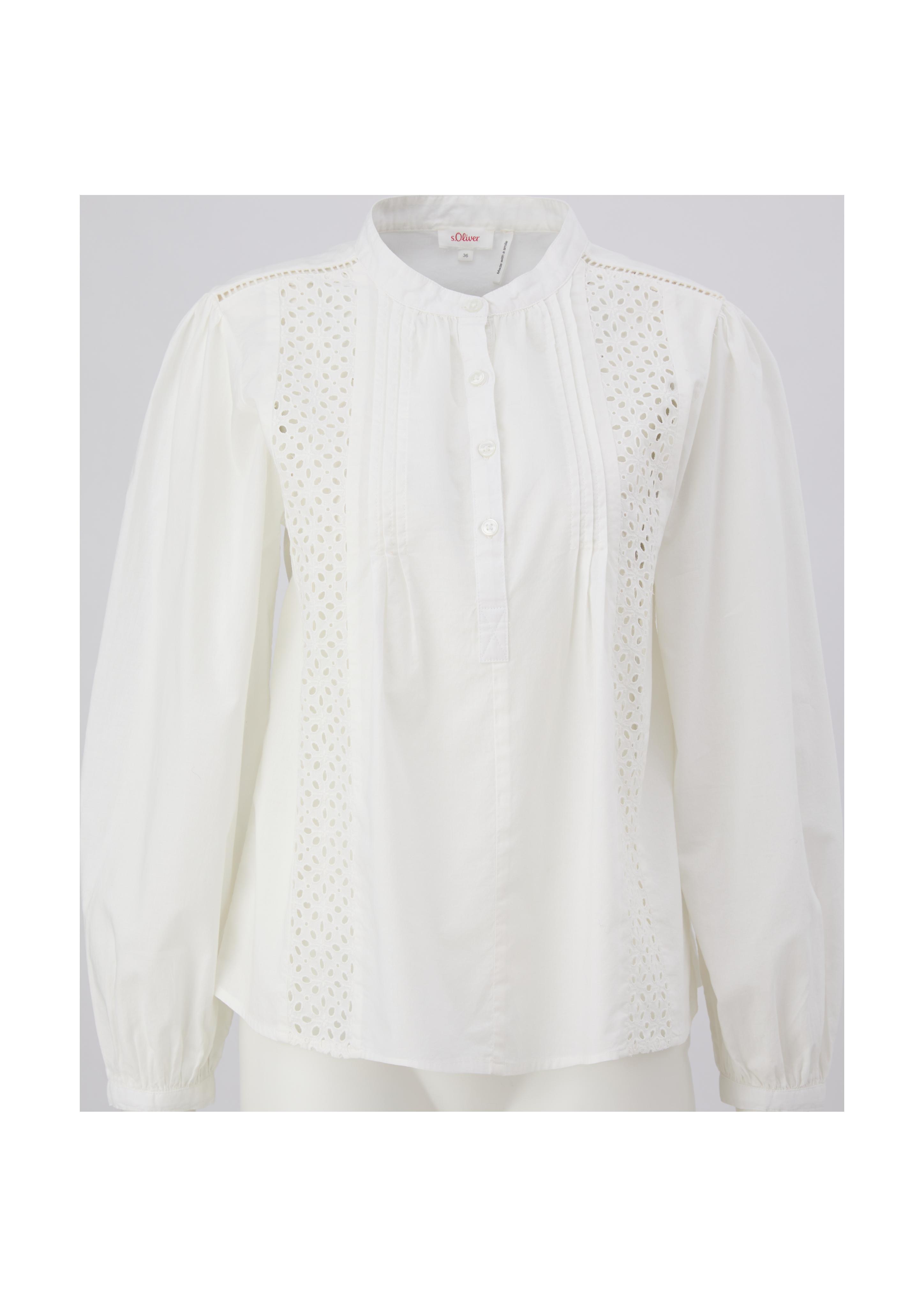 Bluse mit Lochstickerei  2128355-0210