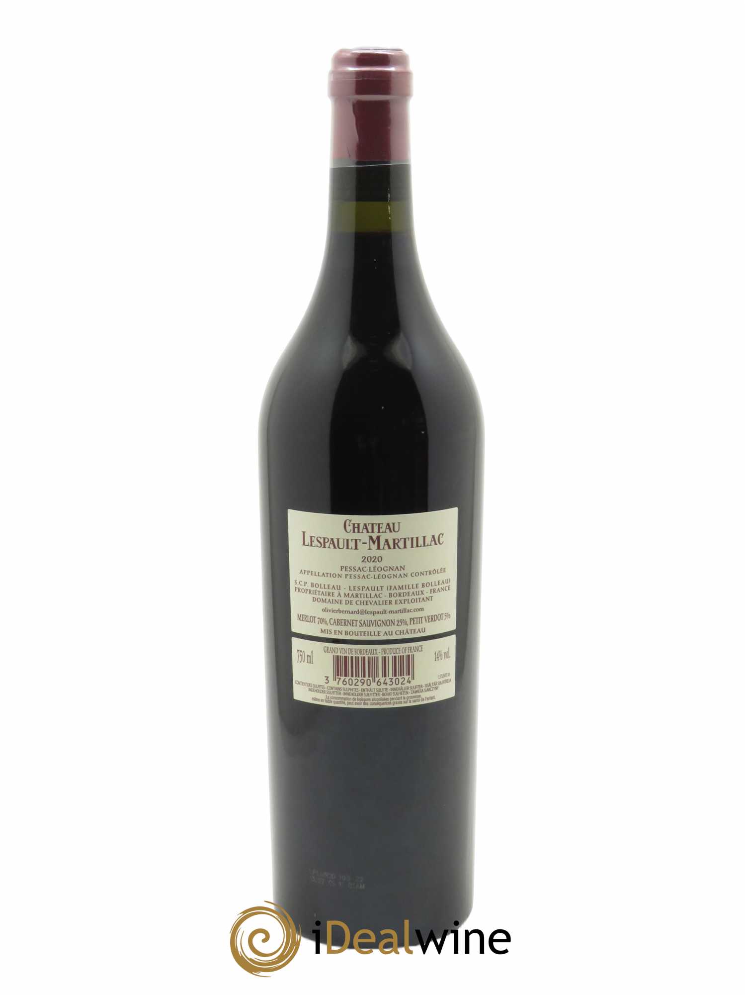 Château Lespault-Martillac (CBO à partir de 6 bts) 2020 - Lot de 1 Bouteille