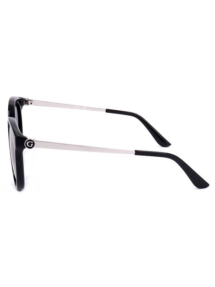 Guess Damen-Sonnenbrille in Schwarz-Gold/ Dunkelblau günstig kaufen 52