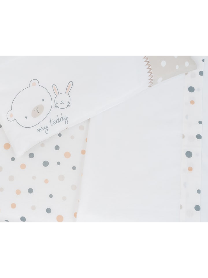 Kikkaboo Bettwäsche My Teddy 3-teilig in weiß günstig kaufen onesize