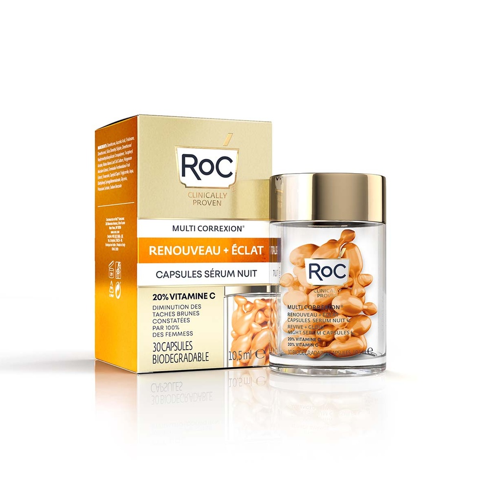 roc RoC Renouveau + Éclat Capsules Sérum Nuit 30 capsules Crème anti-âge