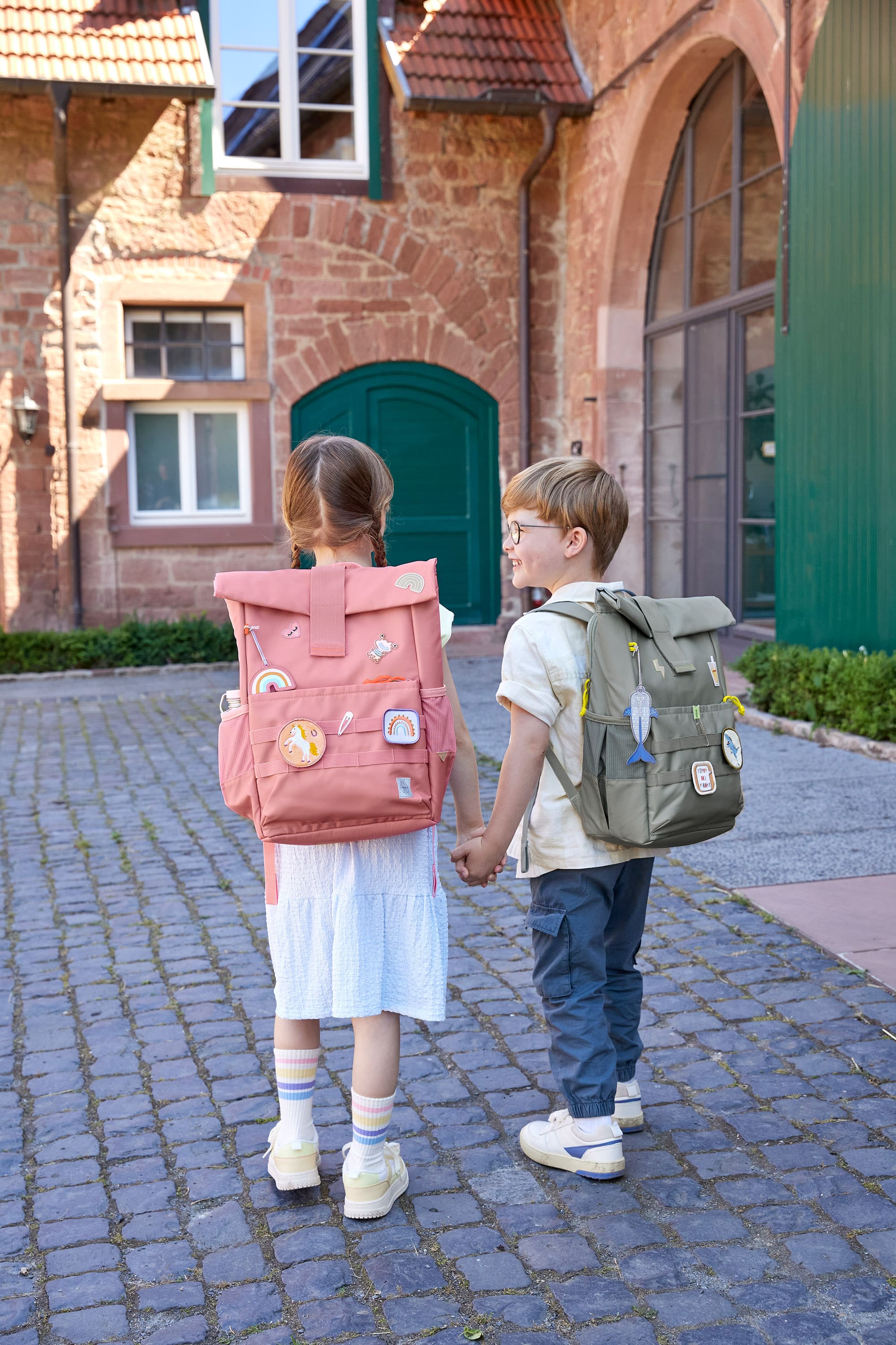 Kinderrucksack Rolltop, Grün