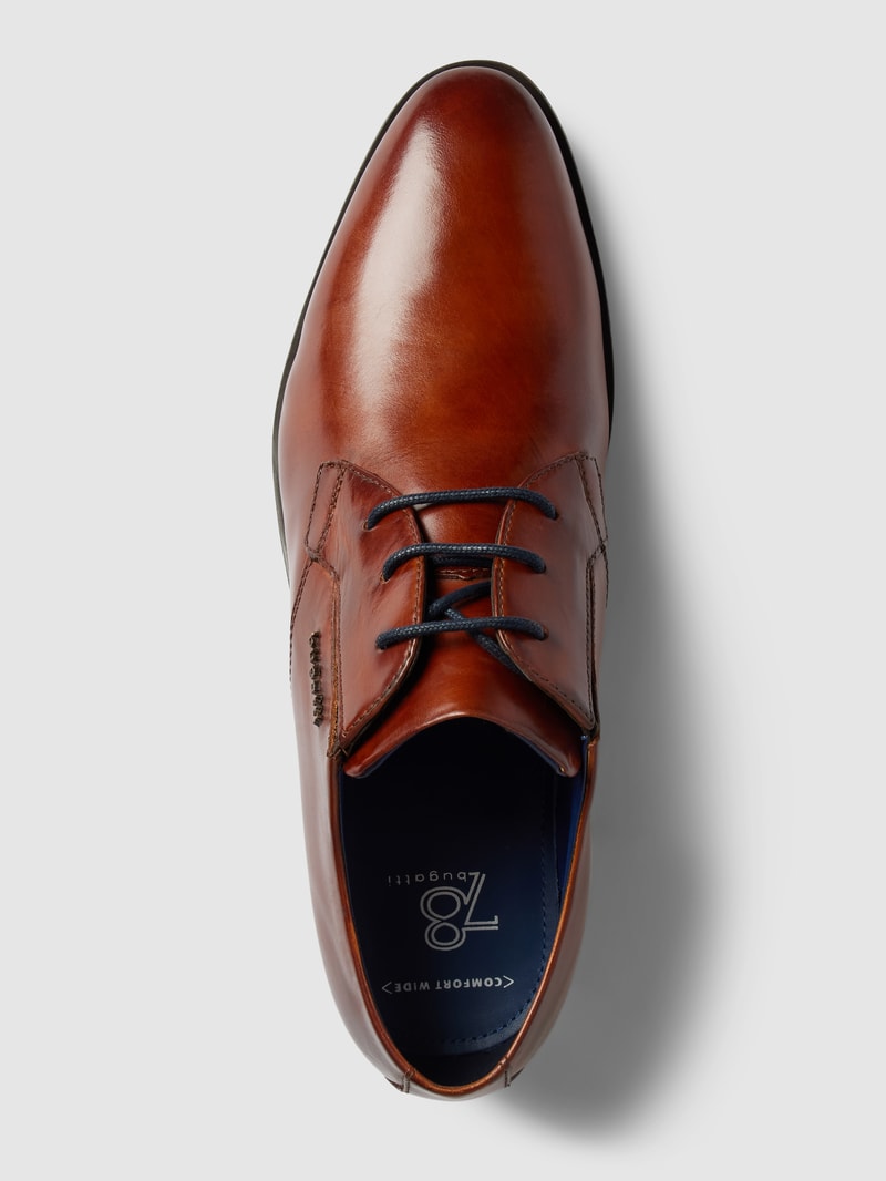 Derby-Schuhe aus echtem Leder Modell 'GAPO' in cognac