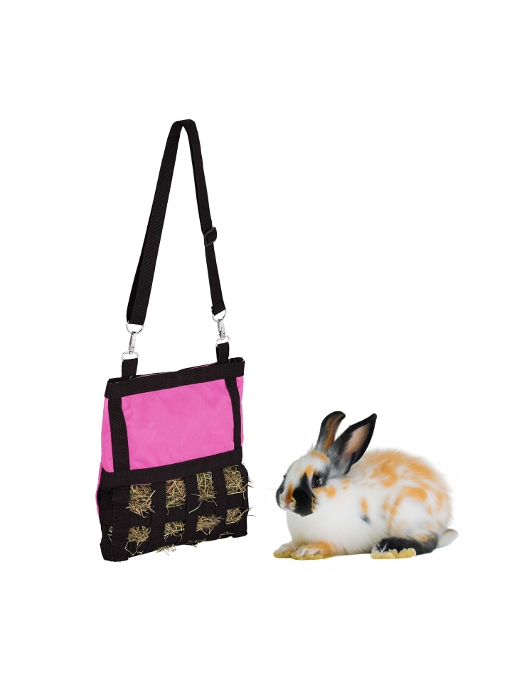 relaxdays Heutasche in Pink/ Schwarz - (B)30 x (H)30 cm günstig kaufen onesize